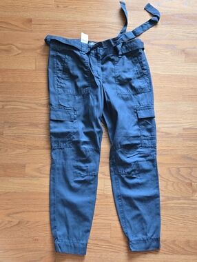 LOFT Petite Straight-Leg Pants in Dark Blue